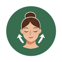 Visage dégonfléet traits redéfinis